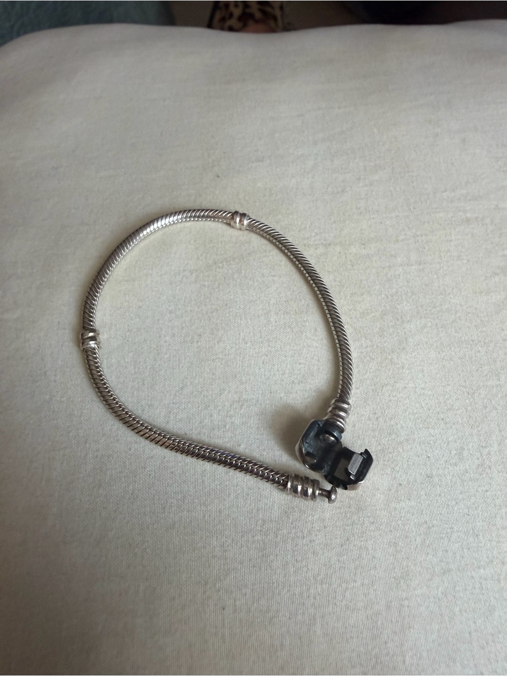 Pandora Sterling Silver Snake Chain Bracelet with Clasp
